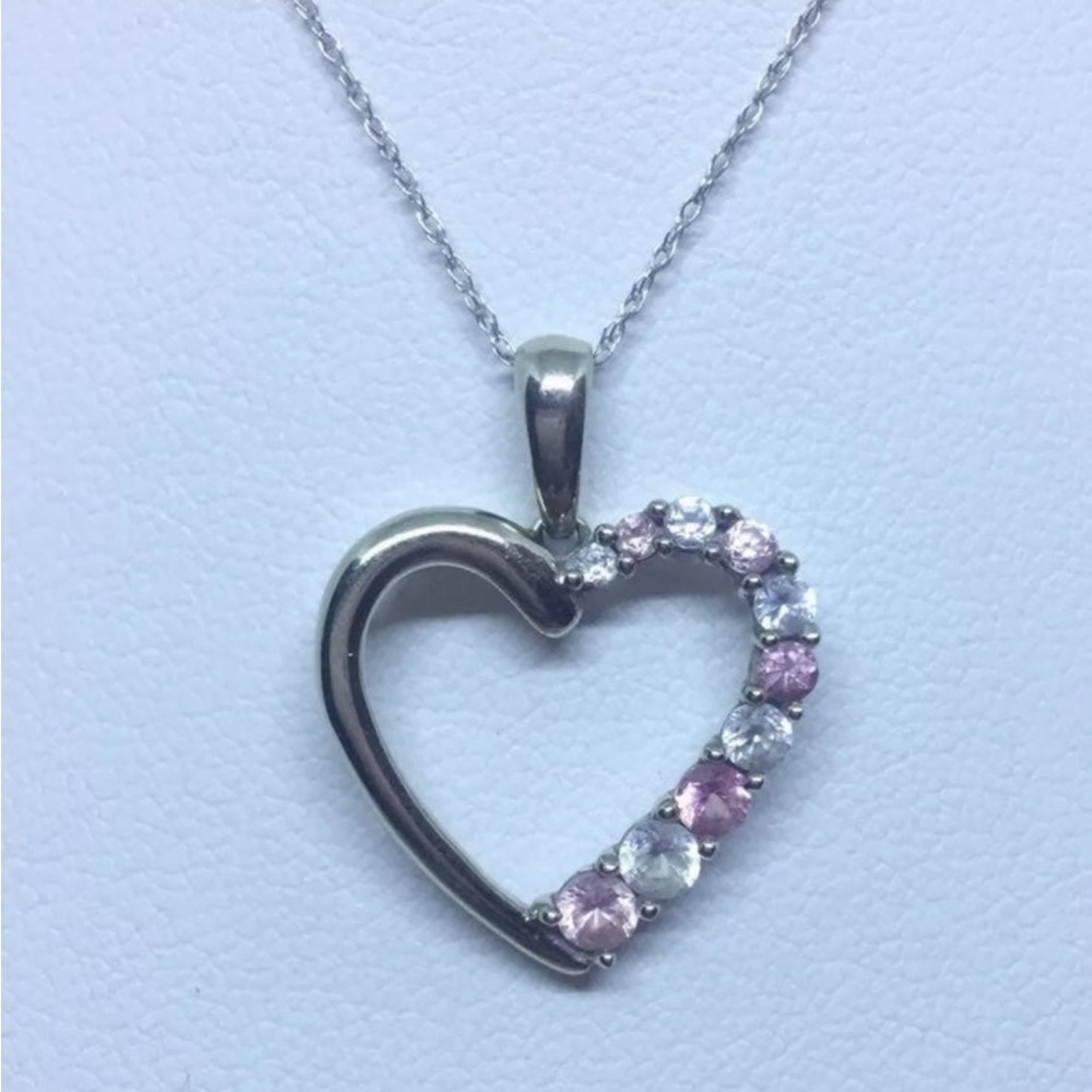 Zales White gold 10 pink heart